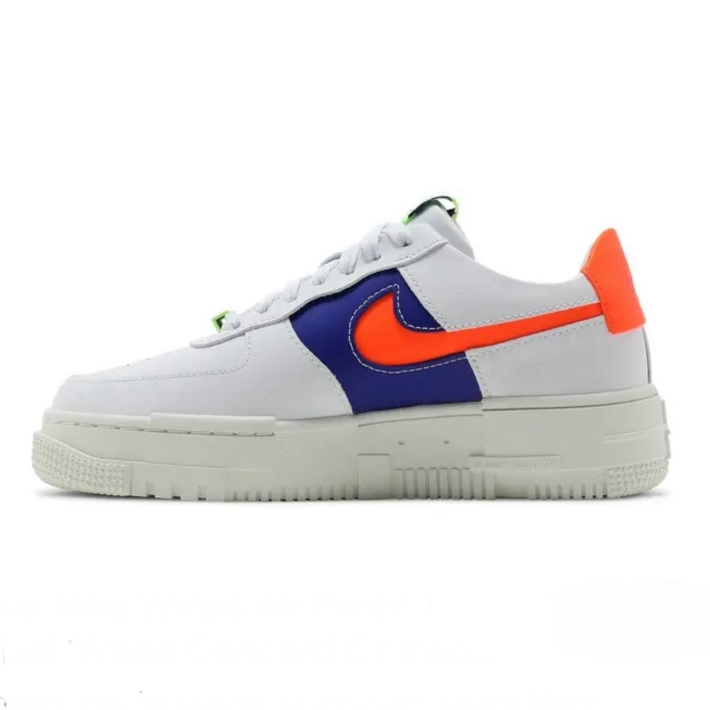 Nike Air Force 1 Pixel Summit White Concord Hyper Crimson Sneaker